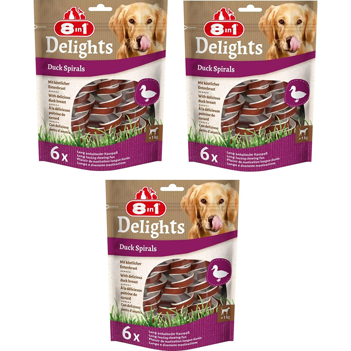 Delights Duck Spirals Ördekli Burgu Ödül 6 Lı x 3 Adet
