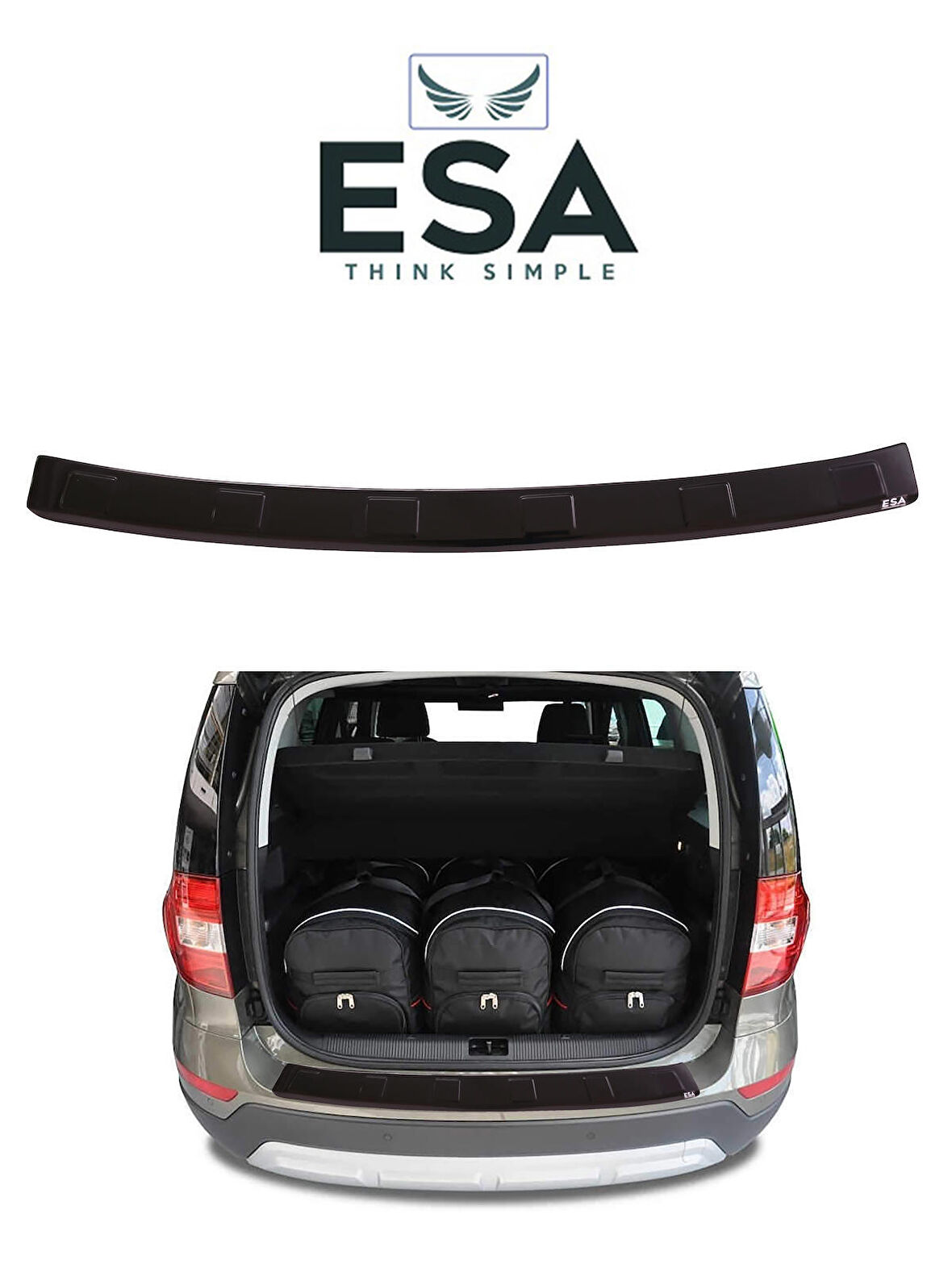 ESA Skoda Yeti 2009-2017 Arka Tampon Koruma Bagaj Eşiği ABS