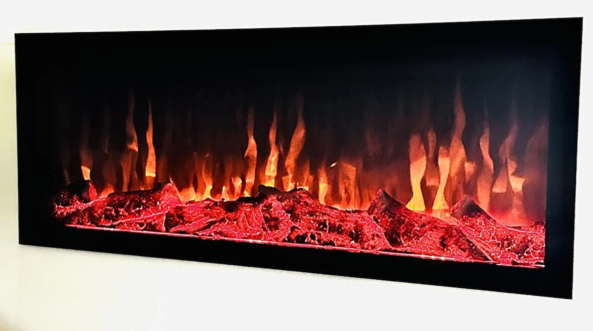 14 EFEKT DEKORATİF ŞÖMİNE BLUETOOOTH+KUMANDA+ÇITIRTI 100x25X16 CM