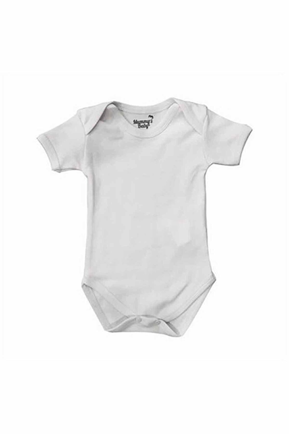 Mummy's Baby Kısa Kollu Çıtçıtlı Body Beyaz