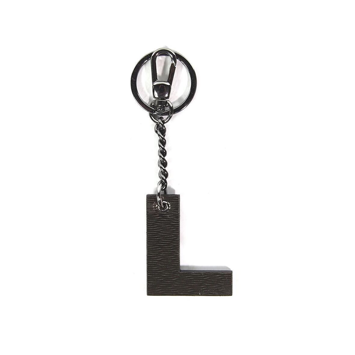 Yeşil L Harfi Deri Anahtarlık