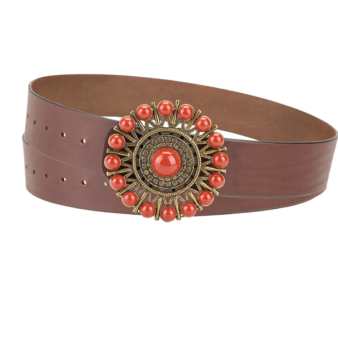 Ember Kahve Kadın Deri Kemer