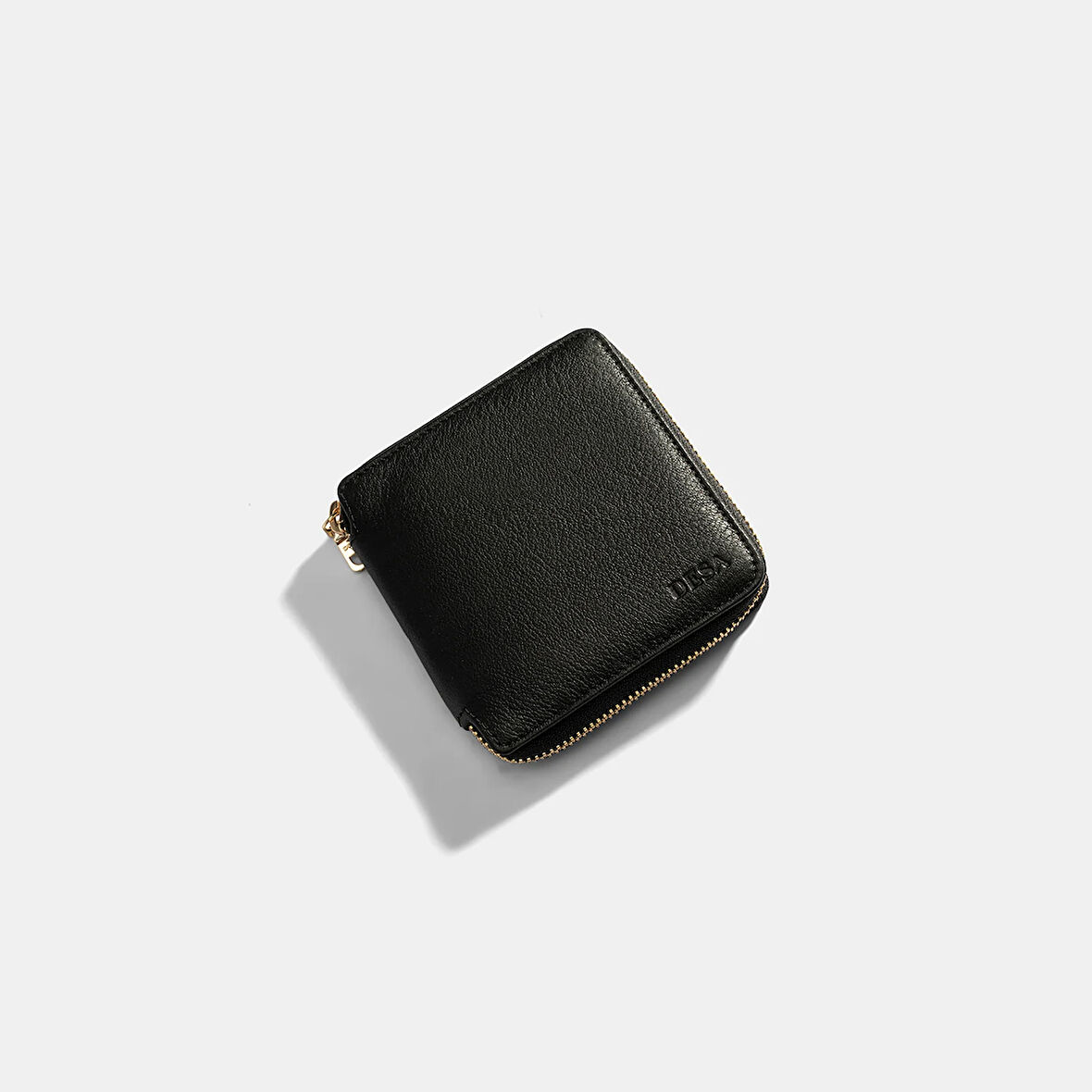 Kadın Siyah Fermuarlı Deri Cüzdan