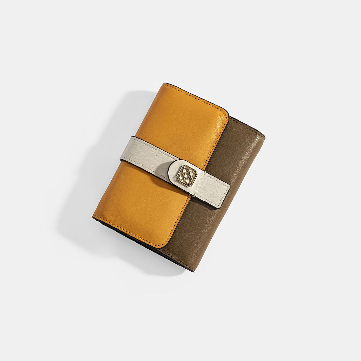 Kadın Turuncu / Kahve Deri Cüzdan