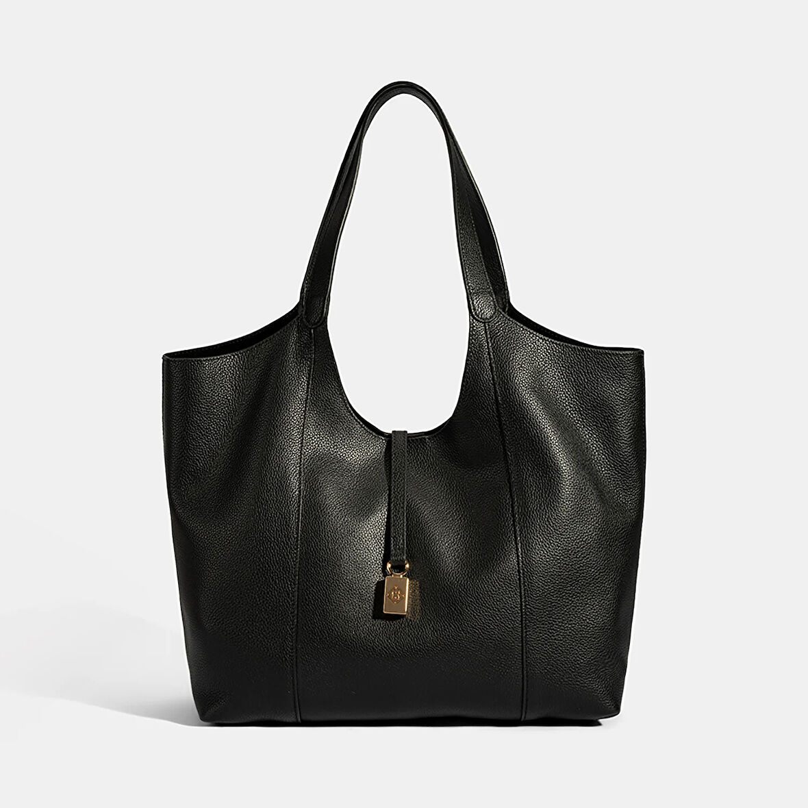 Kadın Siyah Deri Hobo Çanta