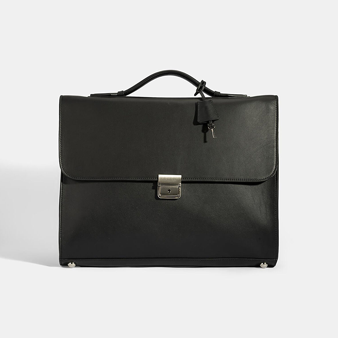 Erkek Siyah Deri Evrak Çantası