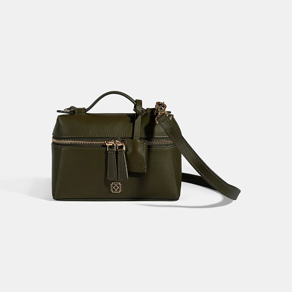 Kadın Yeşil Omuz Askılı Mini Deri El Çantası