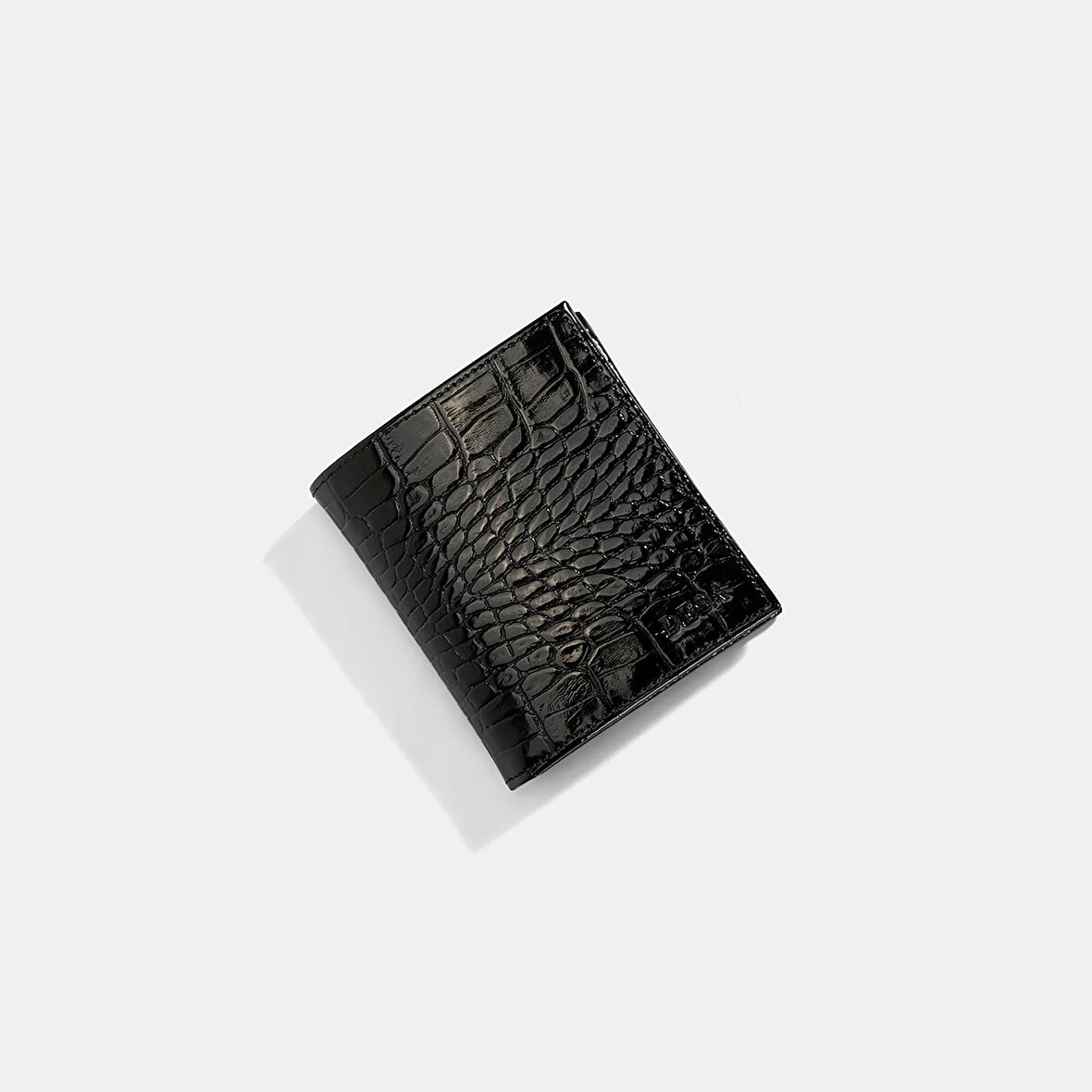 Kadın Siyah Baskılı Rugan Deri Cüzdan