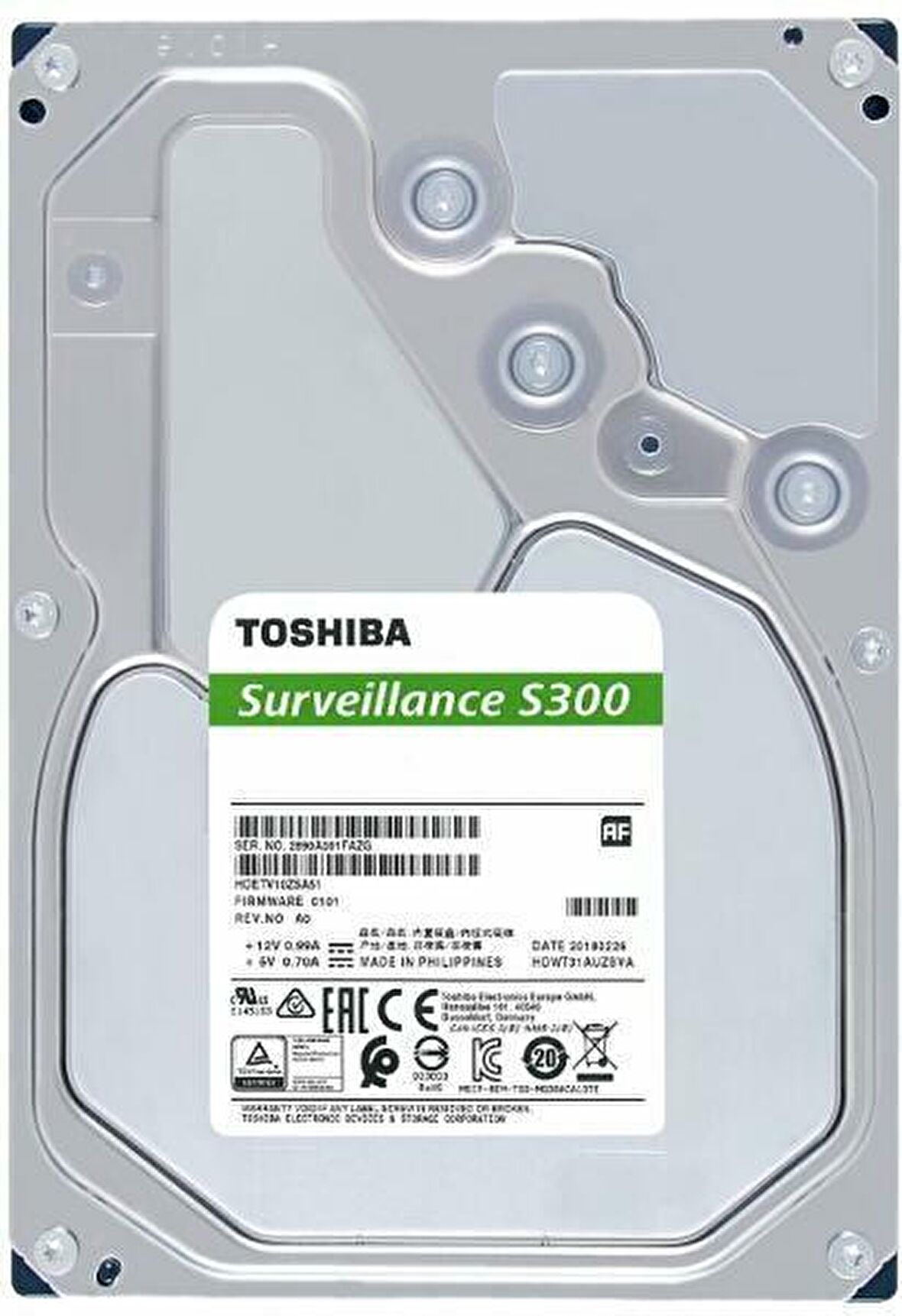 Toshiba S300 3.5 inç 6 TB 5400 RPM Sata 3.0 Harddisk 