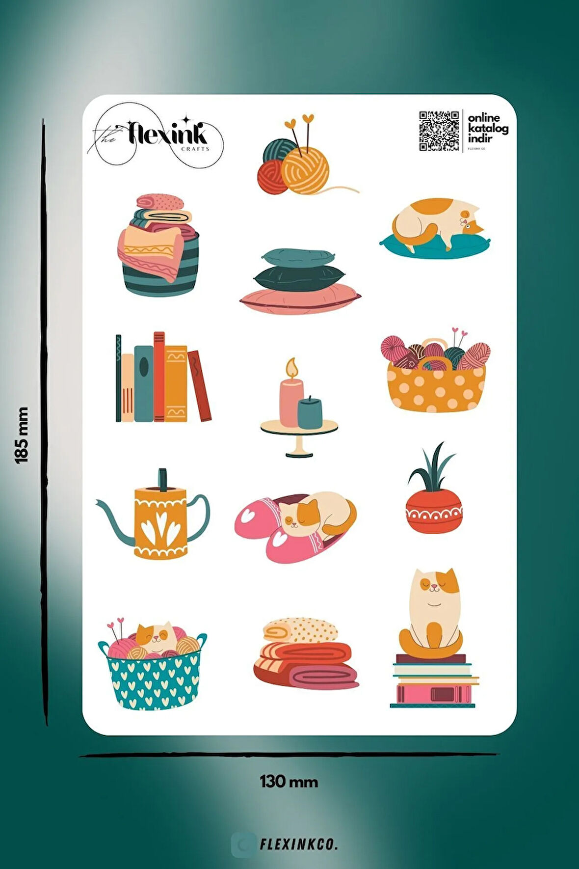 Sweet Home Şeffaf Sticker Seti Scrapbook Ajanda Journal Bullet Planner Telefon