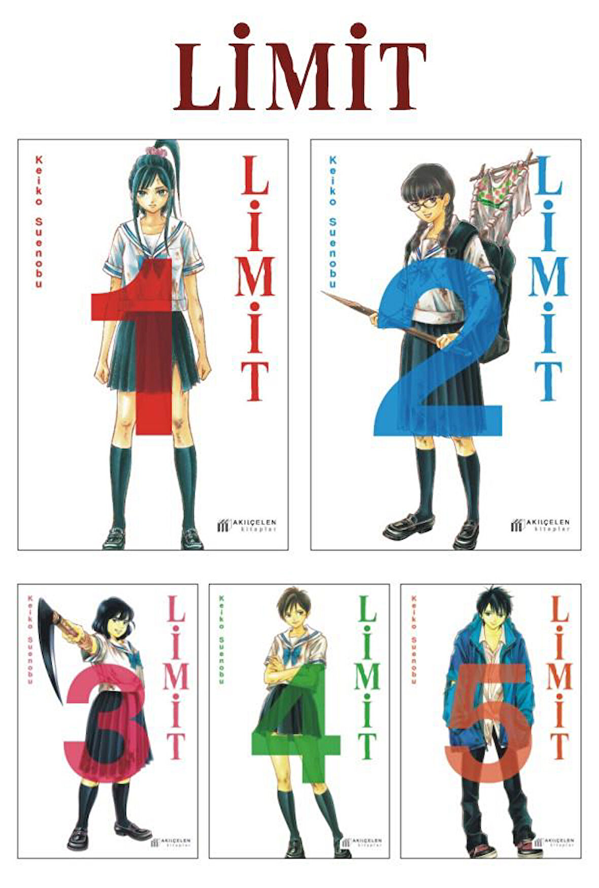 Limit 1-2-3-4-5-6 (Tam Seri) Manga Seti - Keiko Suenobu