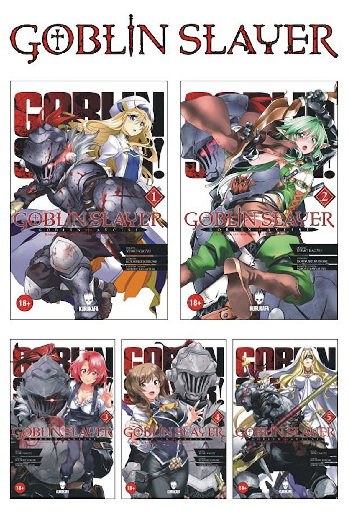Goblin Slayer - Goblin Avcısı 1-2-3-4-5 Manga Seti - Kumo Kagyu