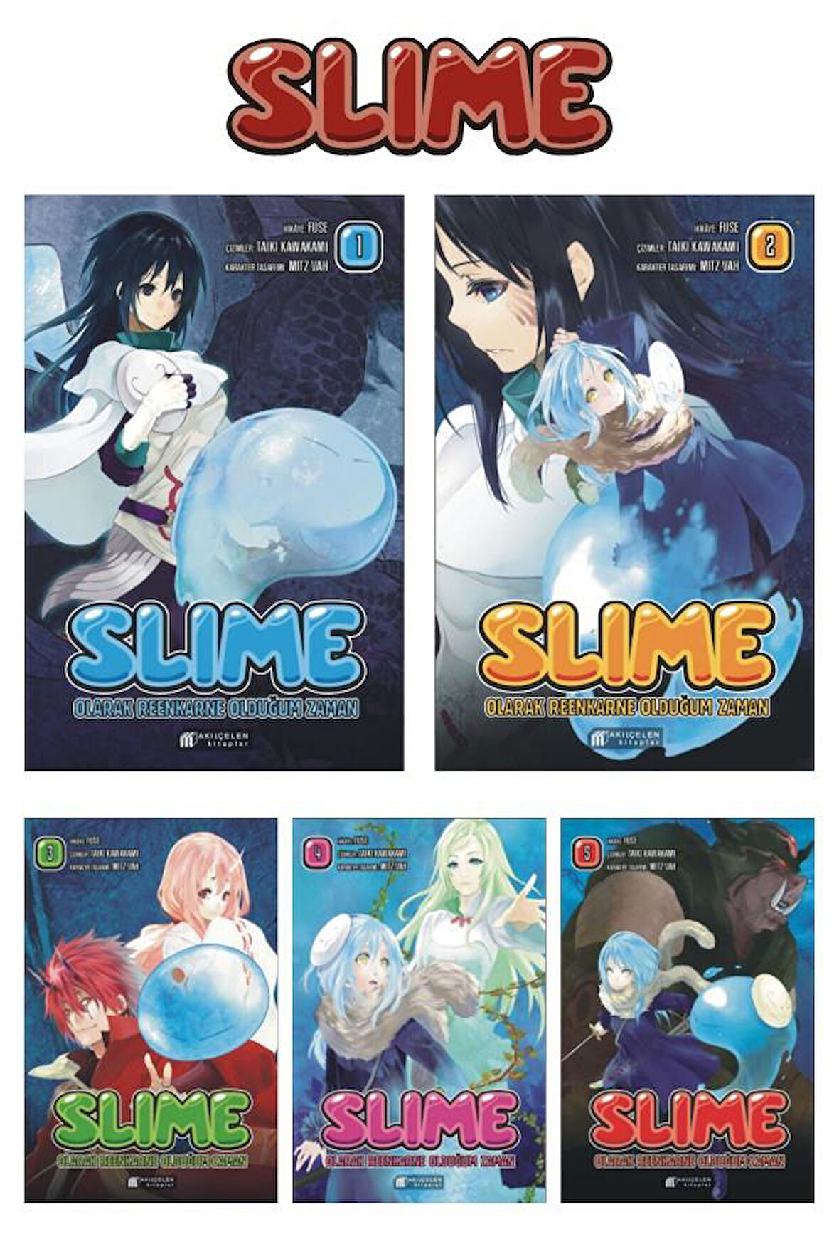 Slime Olarak Reenkarne Olduğum Zaman 1-2-3-4-5 Manga Seti - Fuse 