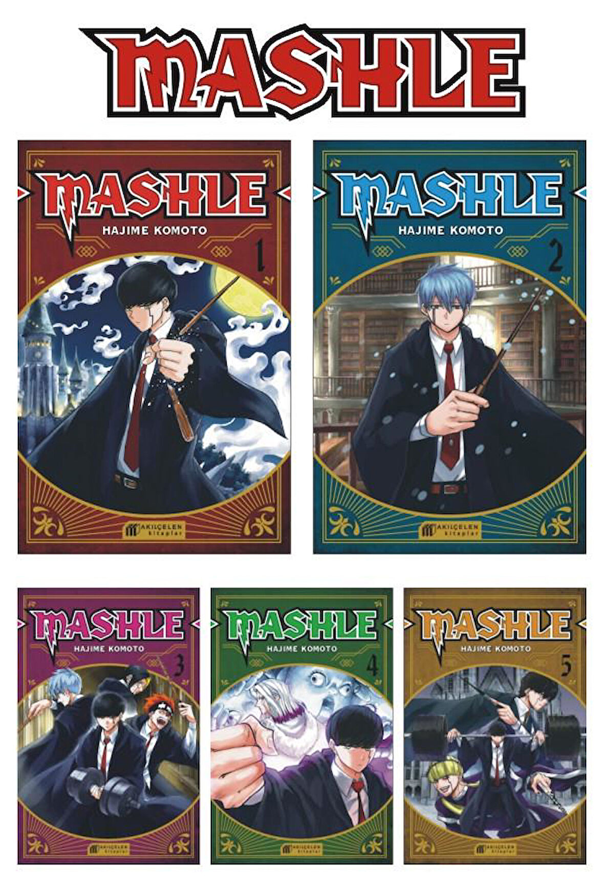 Mashle 1-2-3-4-5 Manga Seti - Hajime Komoto