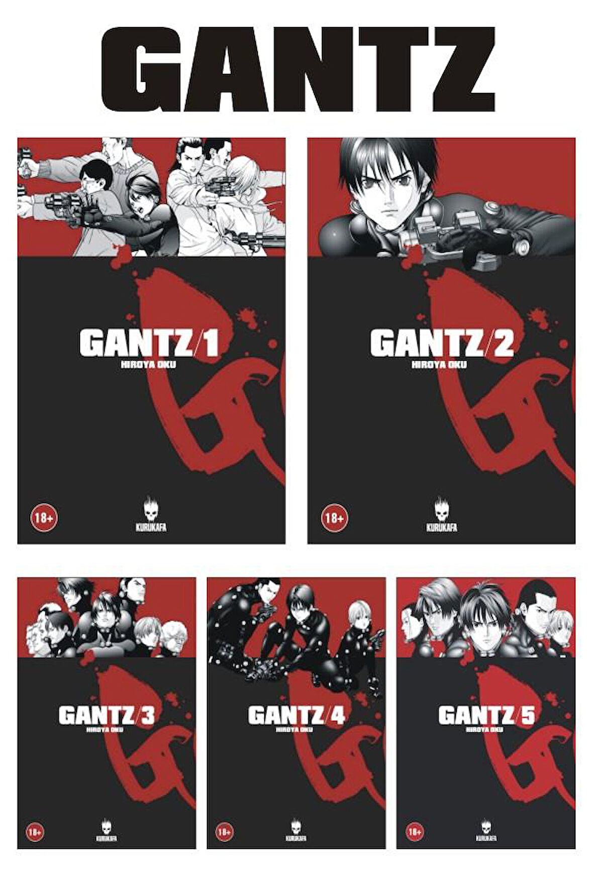 Gantz 1-2-3-4-5 Manga Seti - Hiroya Oku