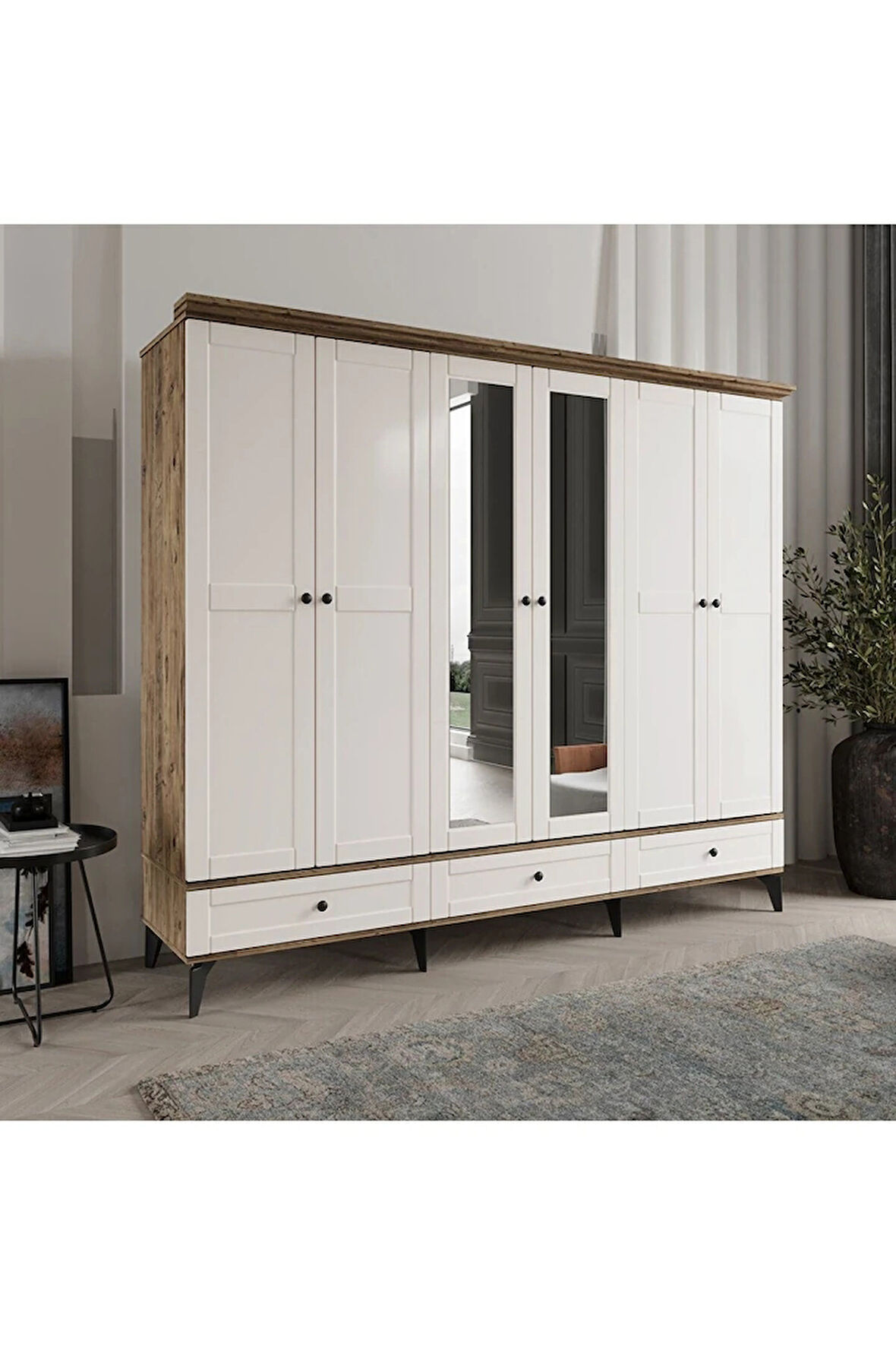 DALİ 6 KAPAKLI AYTAŞI GARDIROP TAMAMI MDF