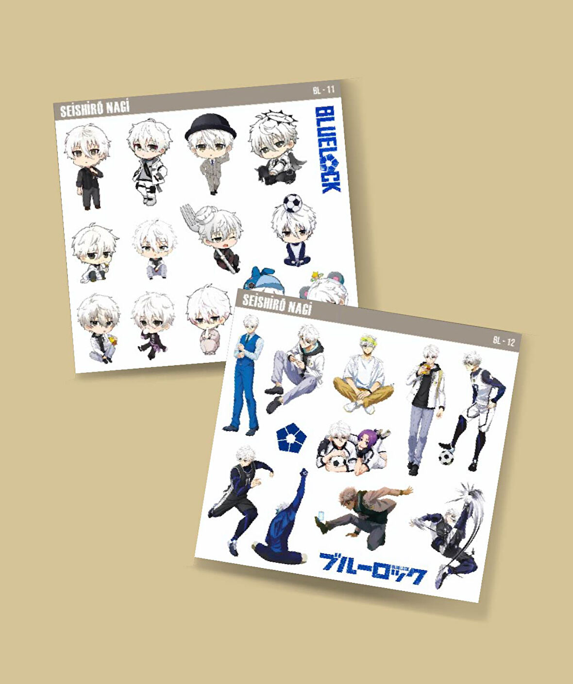 2li-Nagi Seishiro-BlueLock-parlak kağıt -sticker set-telefon süsleme Blue Lock etiket