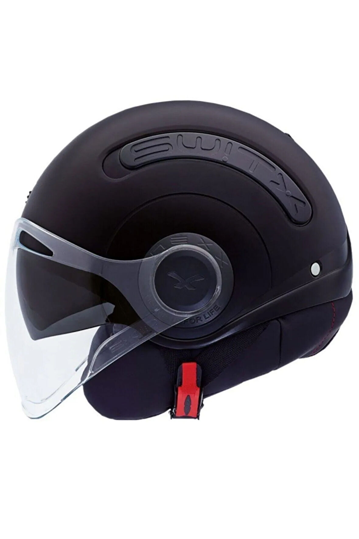 Unisex Siyah Sx.10 Güneş Vizörlü Açık Kask