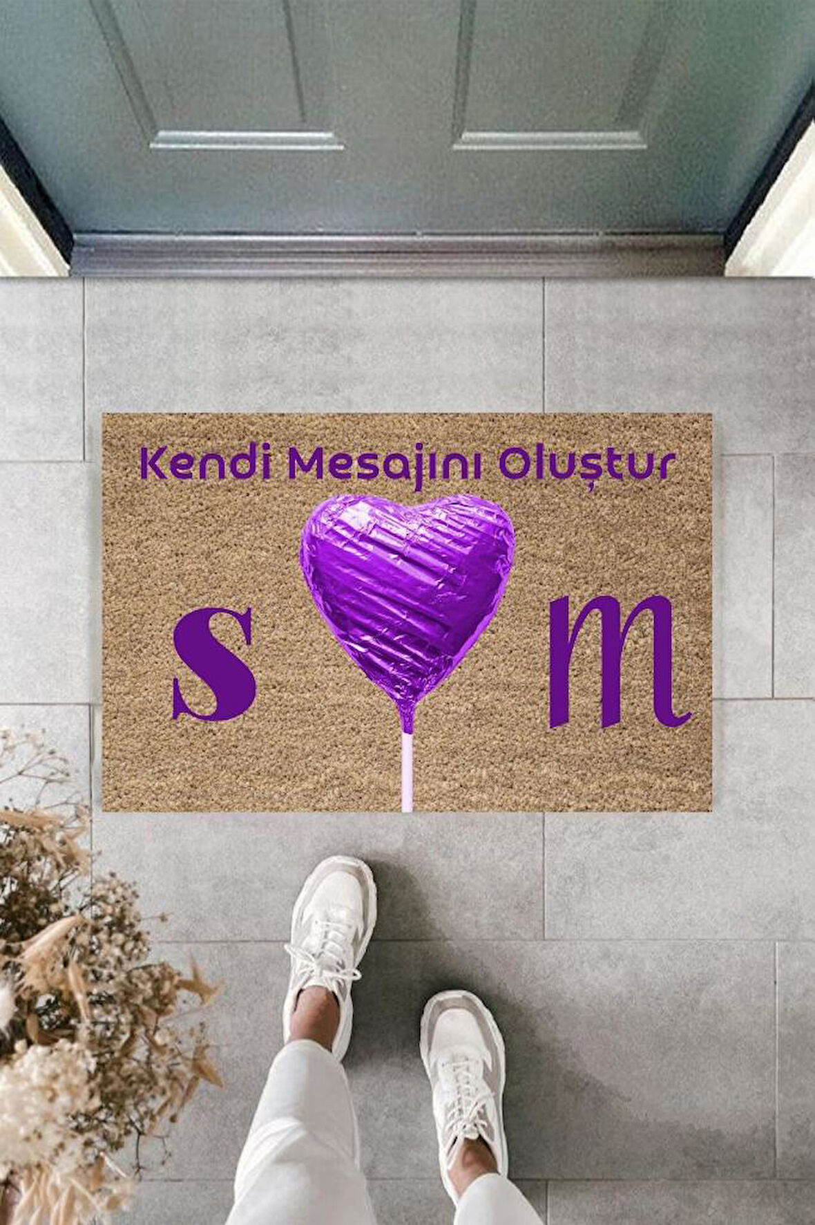 Dijital Baskı Kişiye Özel İç Kapı Dekorasyon Paspas  PS11230