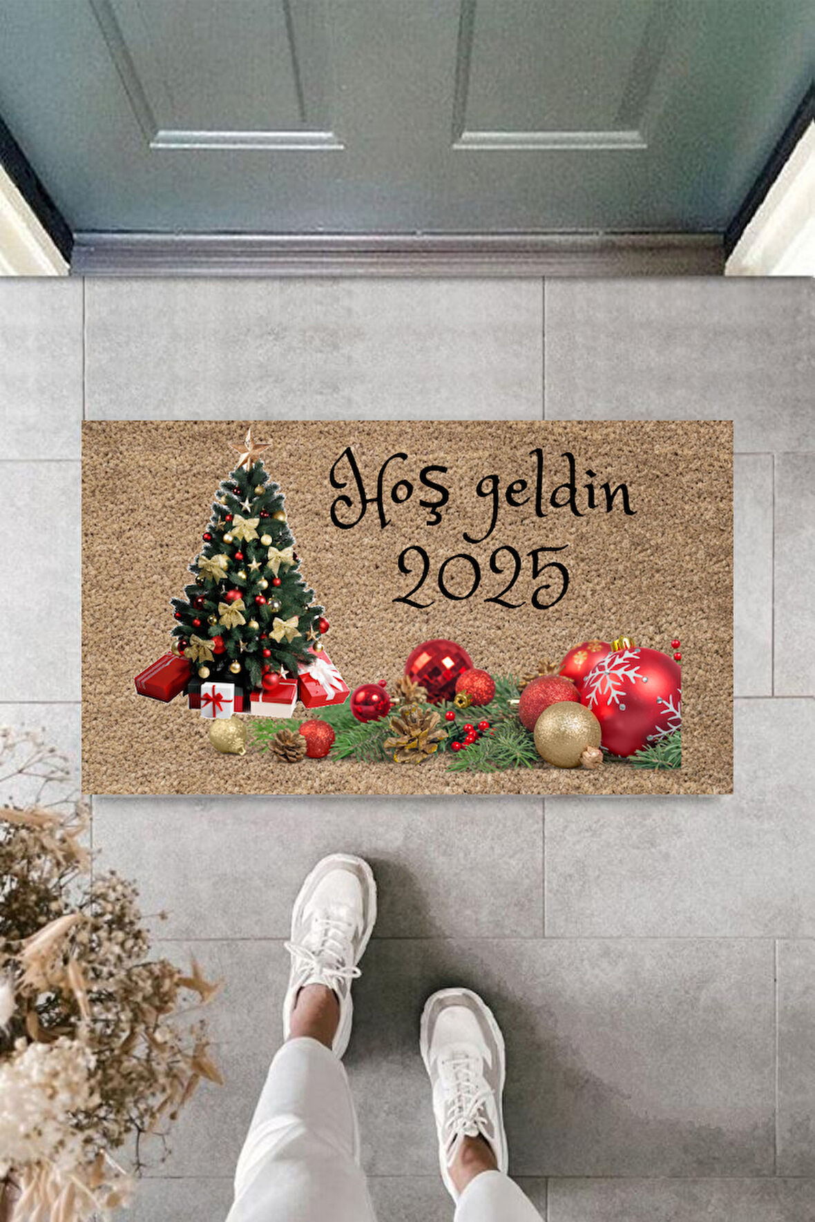 Kapı Önü Paspası Yeni Yıl 2025 Özel Tasarım Model 97