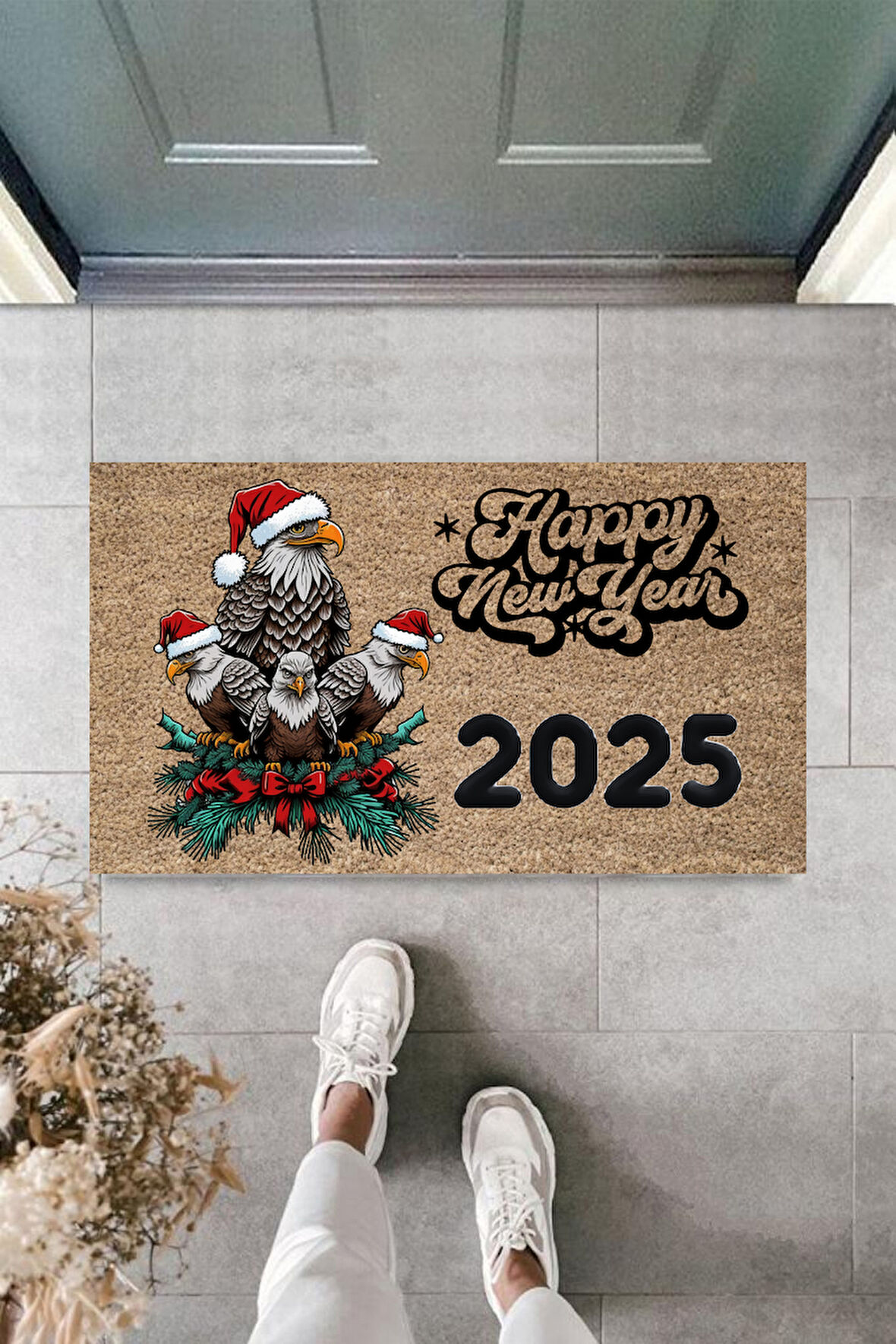 Kapı Önü Paspası Yeni Yıl 2025 Özel Tasarım Model 170