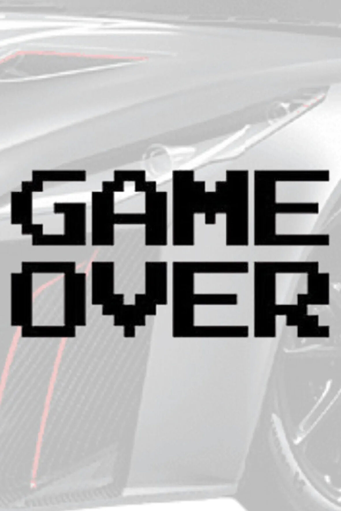 Game Over Vinil Kesim Araç Sticker Siyah 13X7