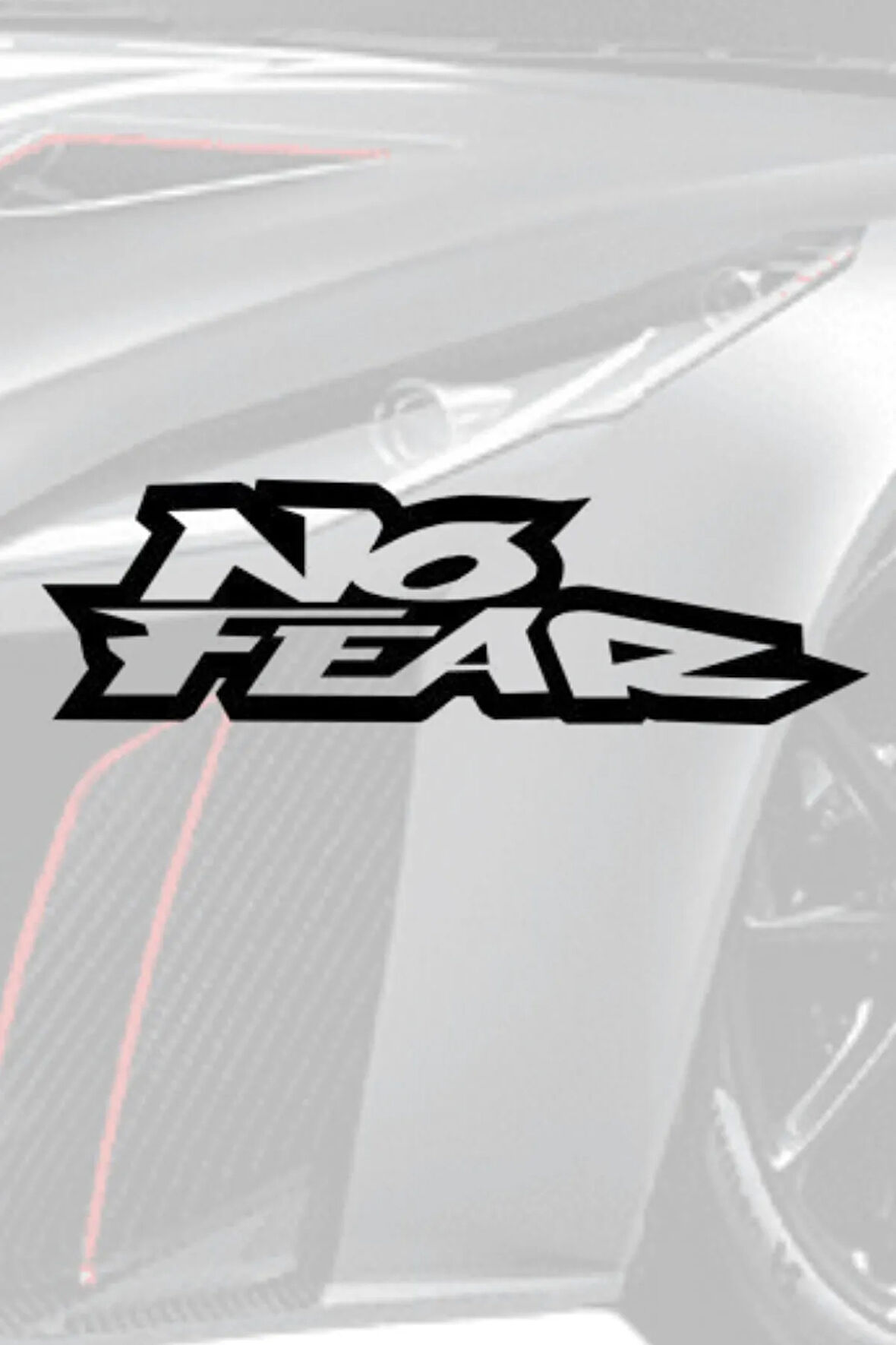 No Fear Vinil Kesim Araç Sticker Siyah 15X5