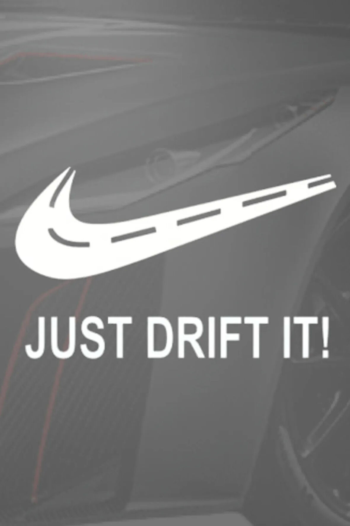 Just Drift Vinil Kesim Araç Sticker Beyaz 10X6