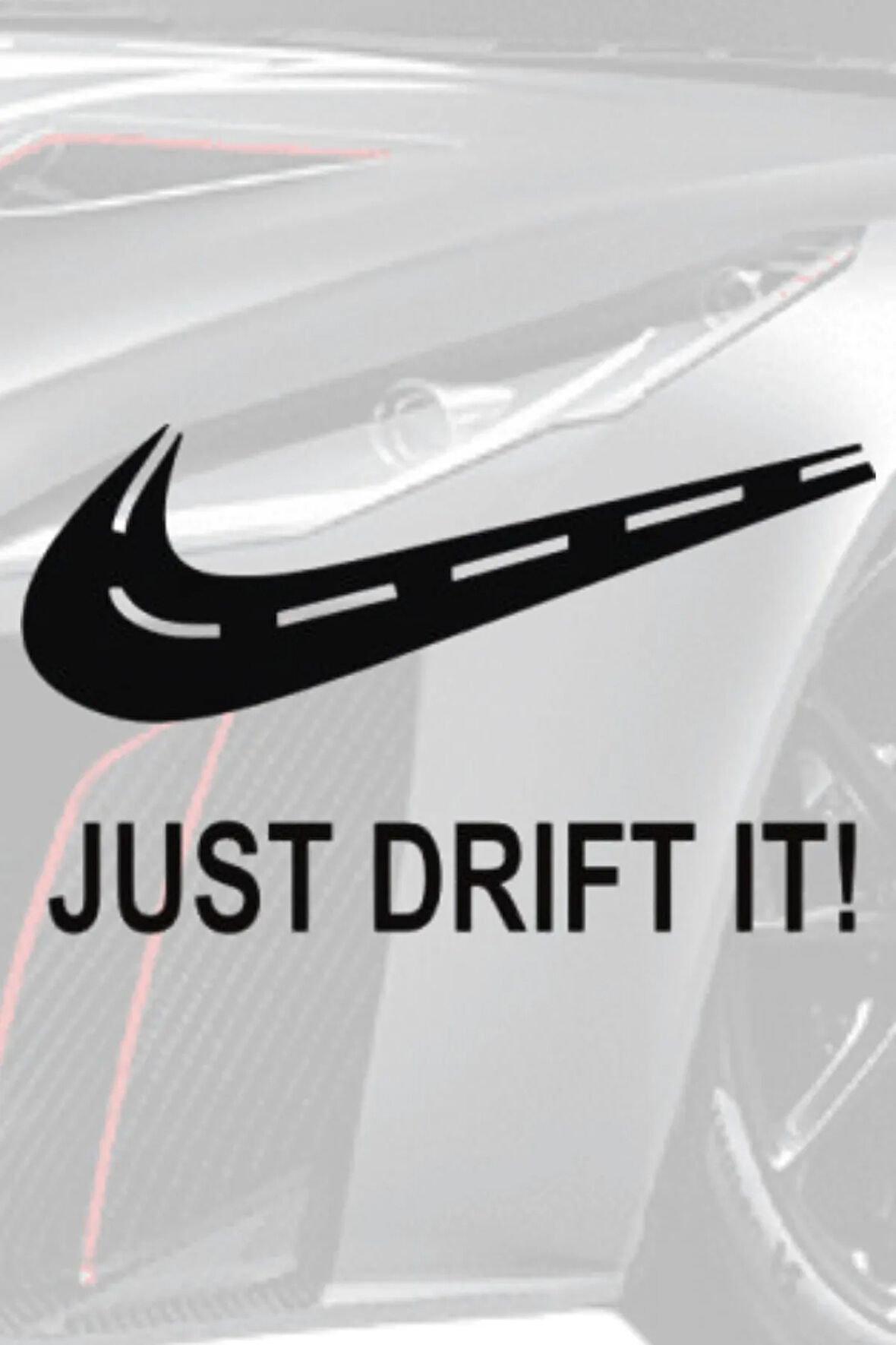 Just Drift Vinil Kesim Araç Sticker Siyah 10X6