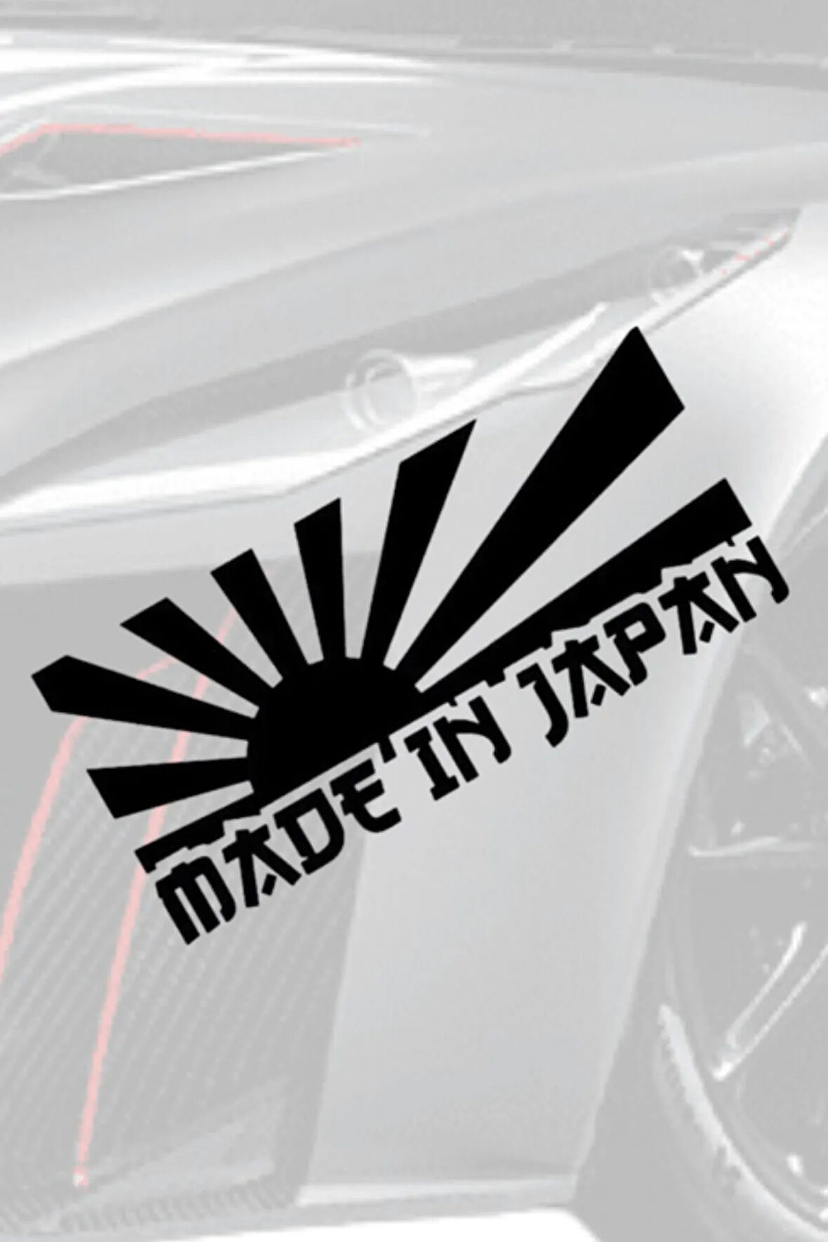 Made in Japan Vinil Kesim Araç Sticker Siyah 12X10