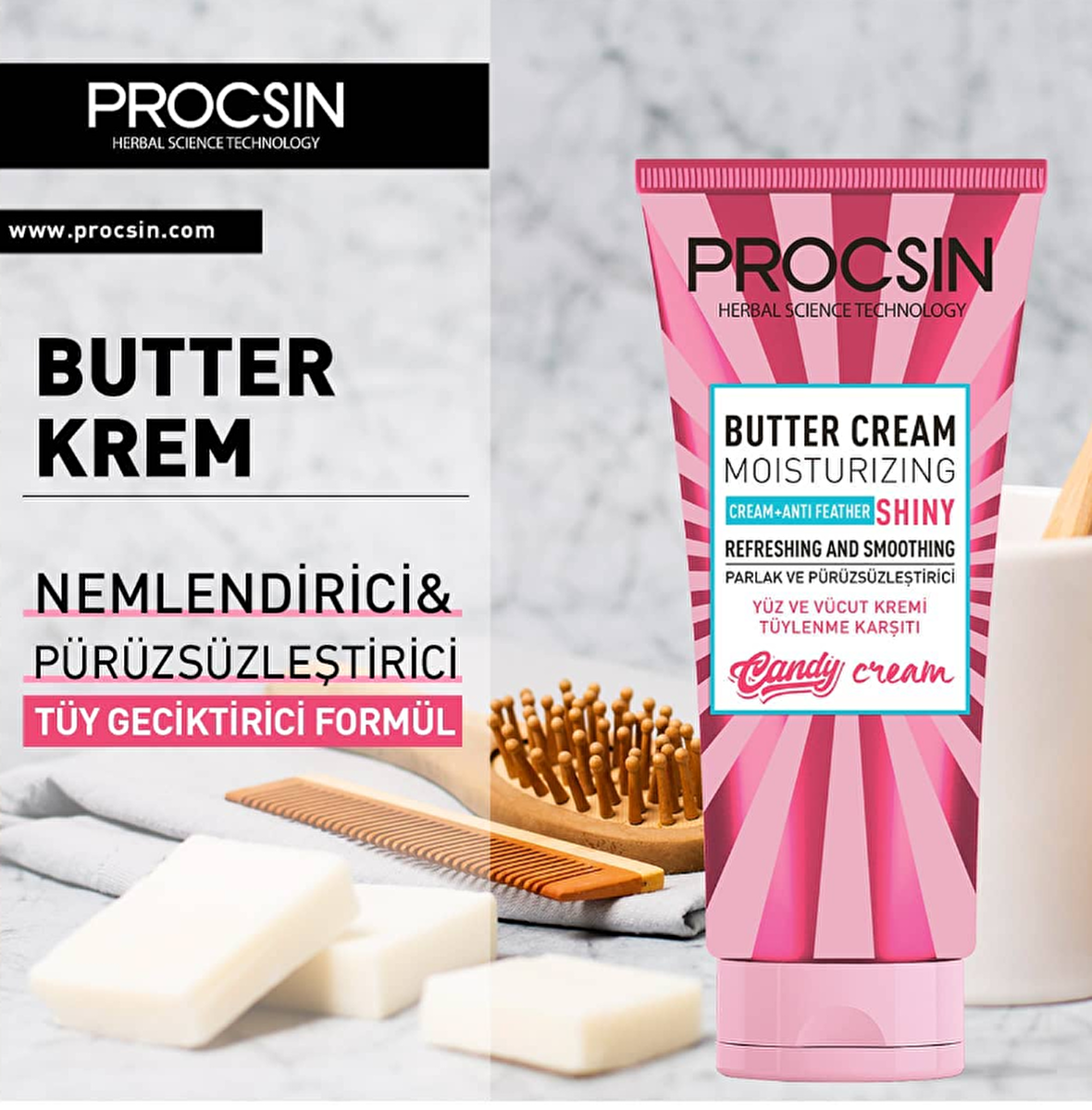 tüylenme karşıtı yüz ve vücut kremi Tüy Geciktirici Etkili Butter Cream 175 ML