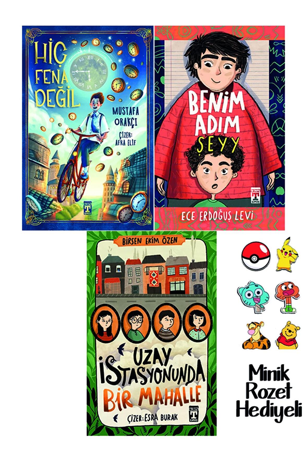 4. 5. 6. Sınıf Okuma Seti 3 Kitap Hiç Fena Değil-Uzay İstasyonunda Bir Mahalle-Benim Adım Şeyy