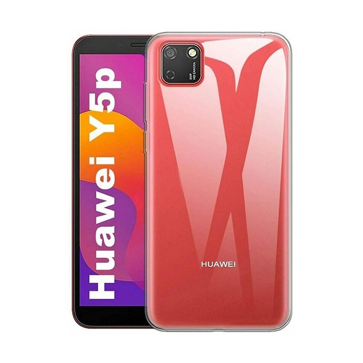 Gpack Huawei Y5P Kılıf Süper Silikon Arka KorumaNano Glass