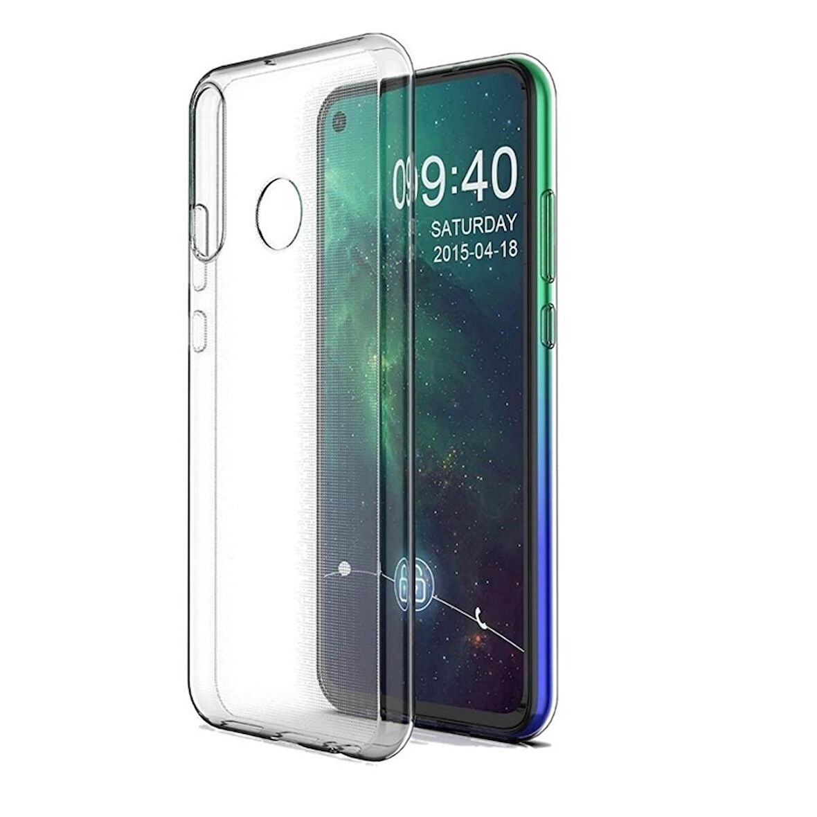 Gpack Huawei Y6P Kılıf Süper Silikon Arka KorumaNano Glass