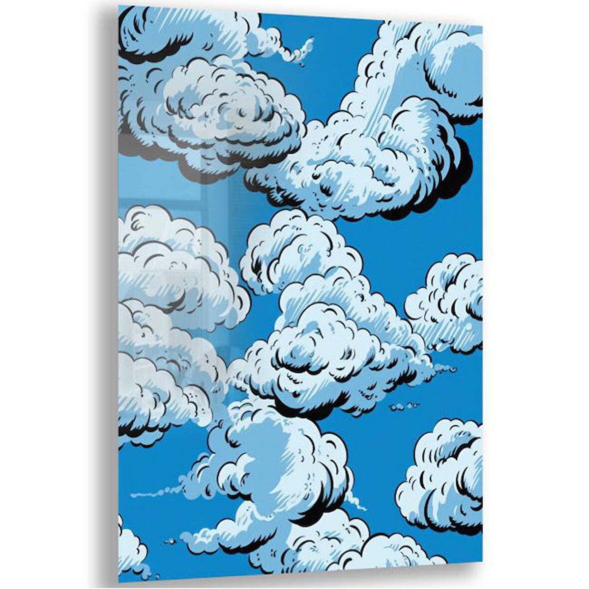 Sanatsal Cam Tablo - Pop Art - Dikey Motif 05-011