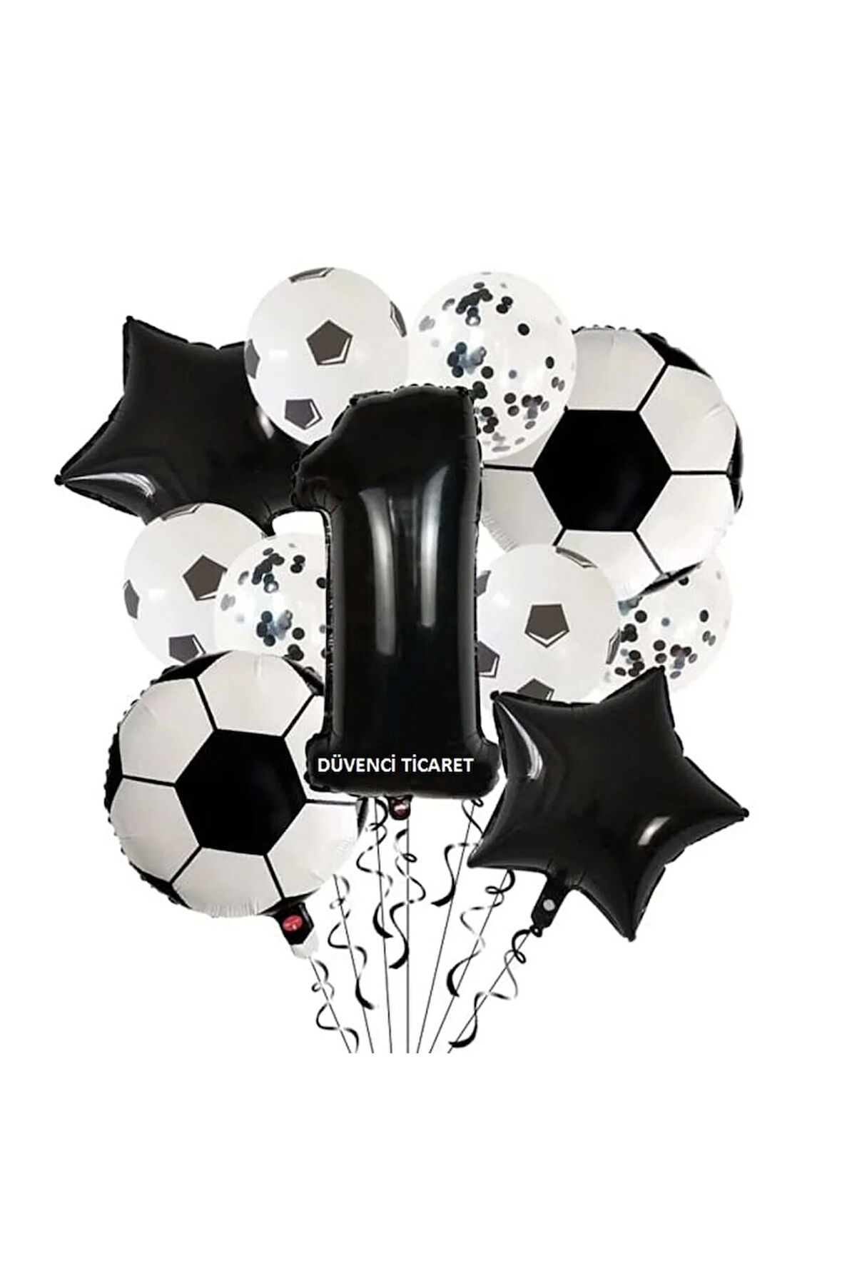 SİYAH BEYAZ FUTBOL TOP FOLYOLU BALON YAŞ SET