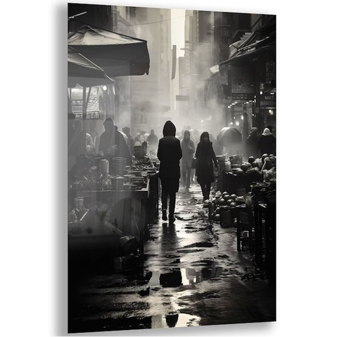 Sanatsal Cam Tablo - Sokak Fotoğrafçılığı - Dikey Motif 12-015