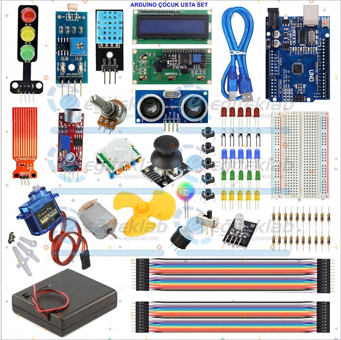 ARDUİNO ÇOCUK USTA PROFESYONEL EĞİTİM SETİ