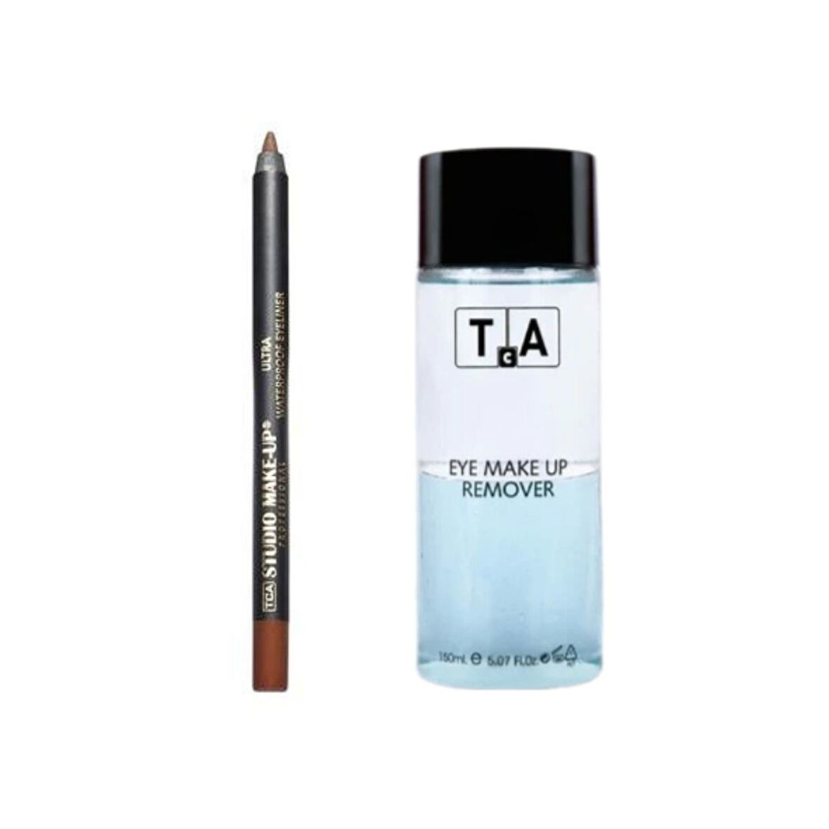 Tca Studio Make-Up Göz Makyaj Temizleyici 150 ml - Suya Dayanıklı Göz Kalemi Ultra Waterproof Eyeliner (Dark Brown) Hediyeli