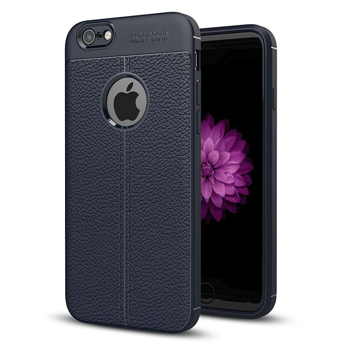 Smcase iPhone 6s Deri Dokulu Silikon