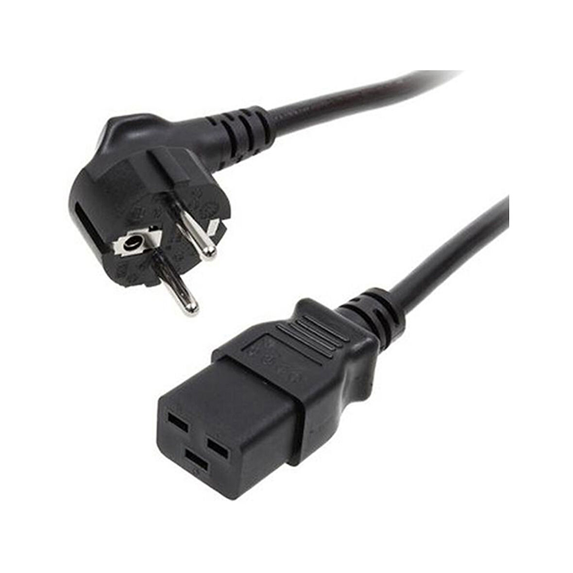 C19-Schuko Soketli 3x1.5mm. 1 Metre Power-Güç Kablosu