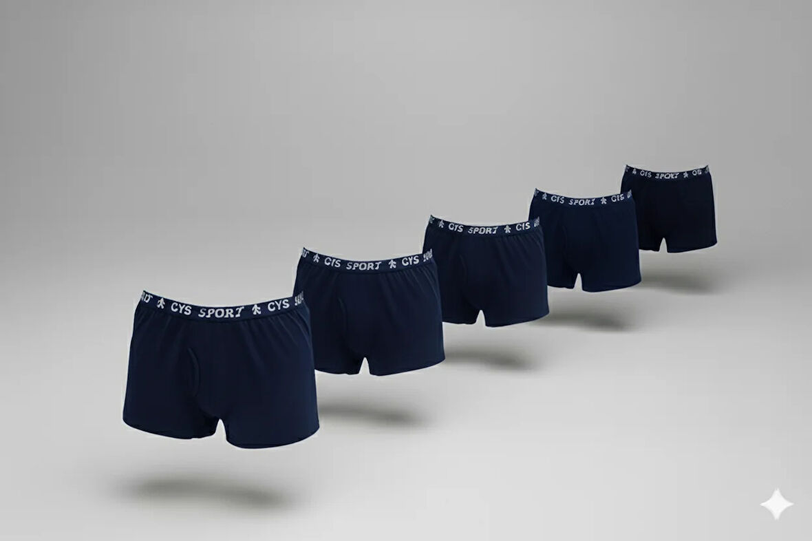 BEŞLİ ERKEK LACİVERT BOXER