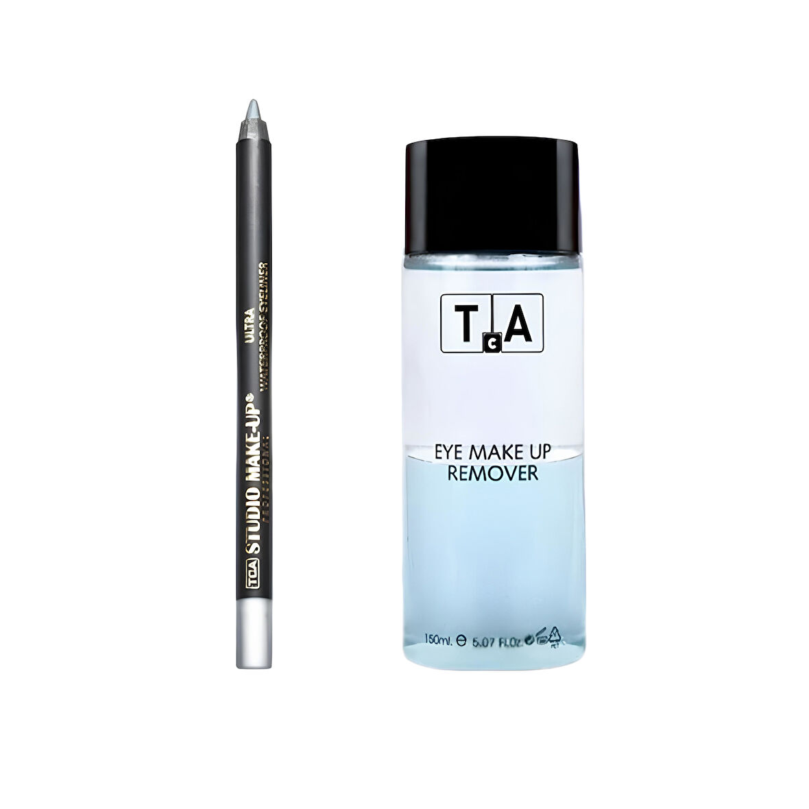 Tca Studio Make-Up Göz Makyaj Temizleyici 150 ml - Suya Dayanıklı Göz Kalemi Ultra Waterproof Eyeliner (Grey) Hediyeli