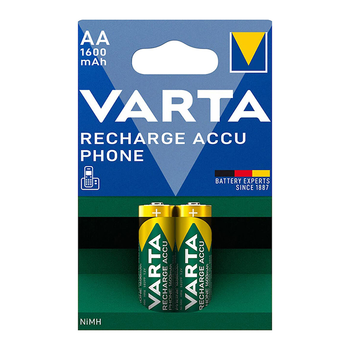 VARTA NI-MH 1.2V 1600 MAH HR6 AA ŞARJLI 2Lİ KALEM PİL (4825)