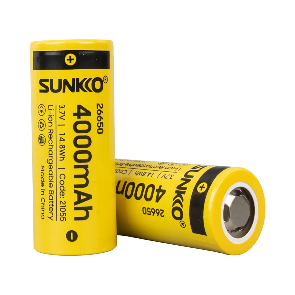 SUNKKO 3.7 VOLT 4000 MAH 26650 ŞARJ EDİLEBİLİR PİL  (TEKLİ) (4825)