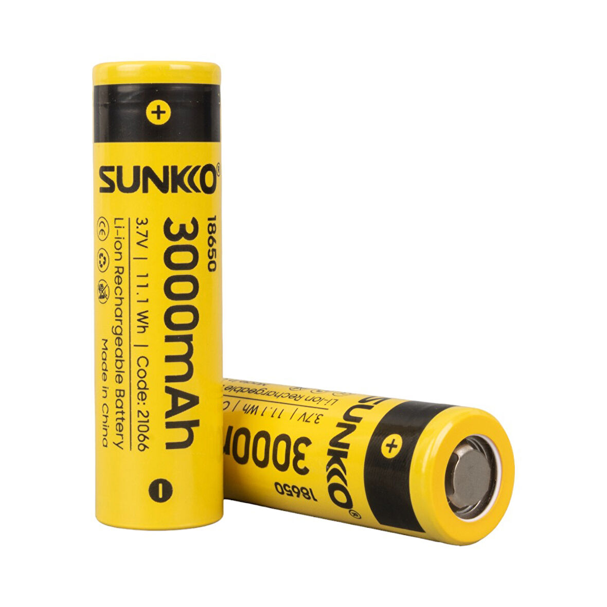 SUNKKO 3.7 VOLT 3000 MAH 18650 ŞARJ EDİLEBİLİR PİL  (TEKLİ) (4825)