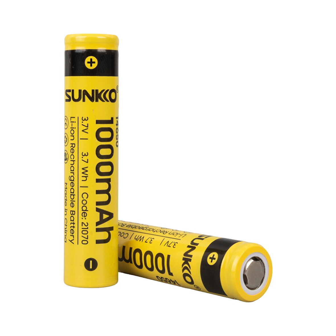 SUNKKO 3.7 VOLT 1000 MAH 14650 ŞARJ EDİLEBİLİR PİL  (TEKLİ) (4825)