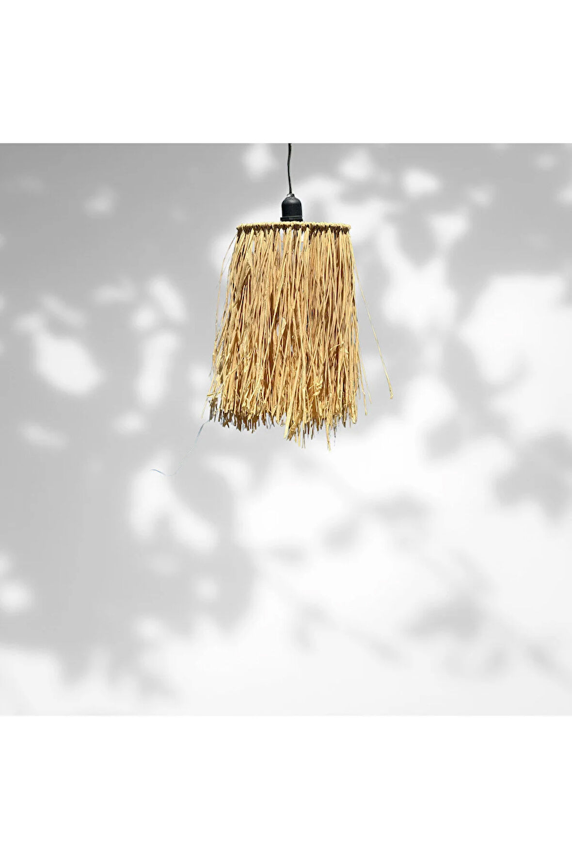 İos Hasır Rafya Bohem 25 Cm Avize Sarkıt