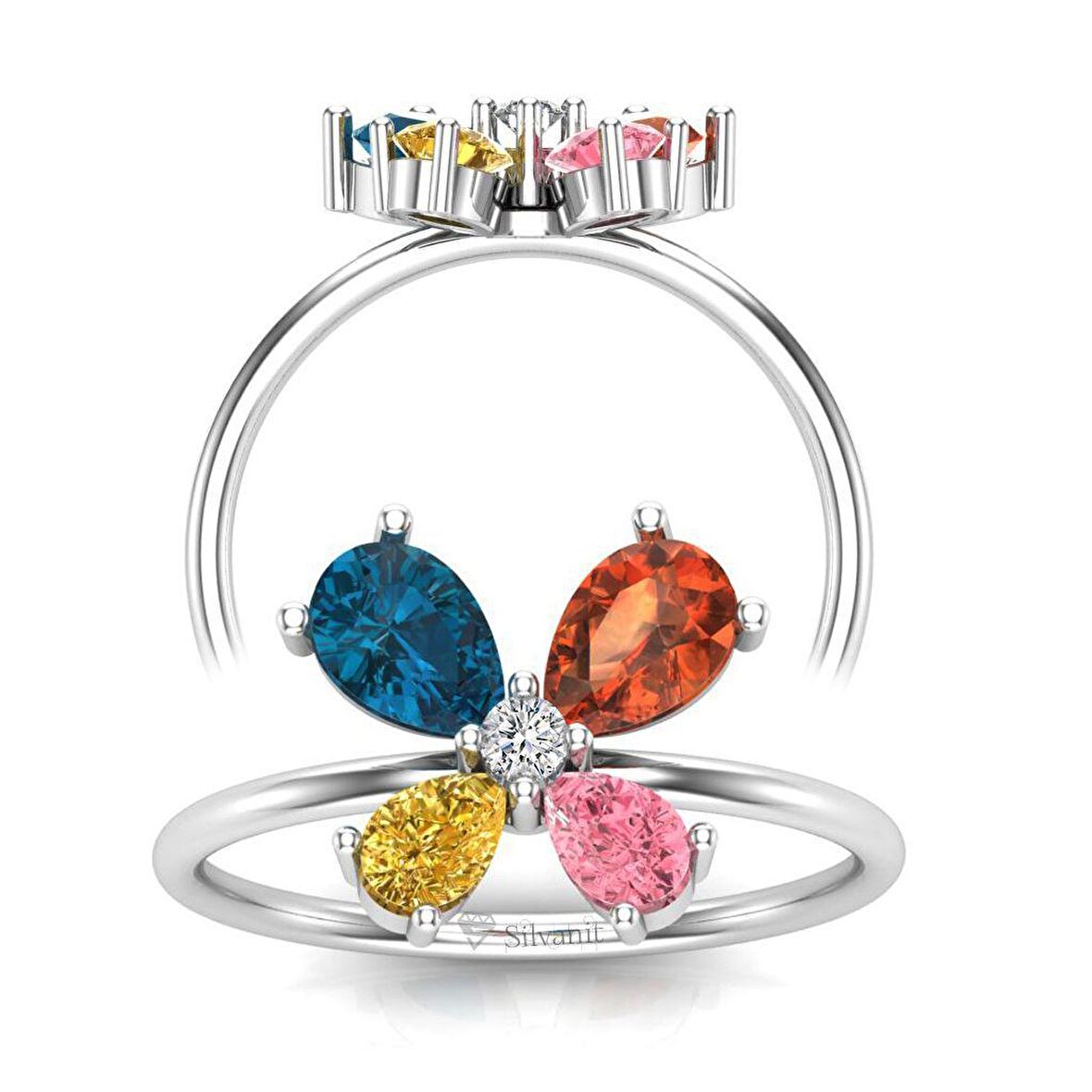 1,70 Karat  Pırlantalı Multi Yüzük