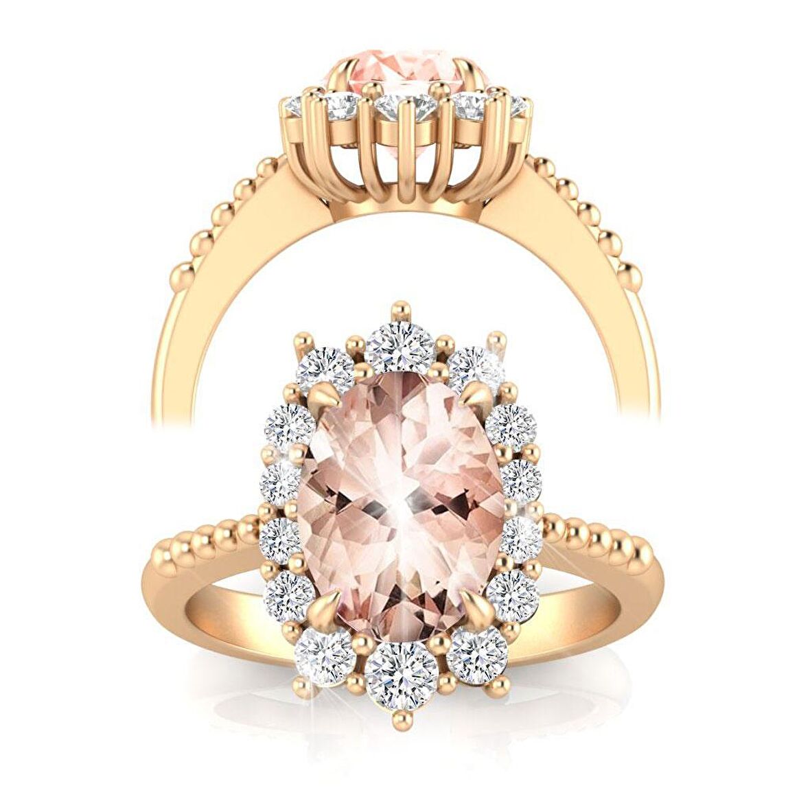 Morganite Pırlanta Yüzük